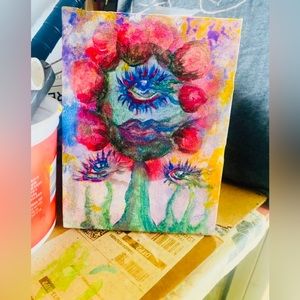 Abstract acrylic painting